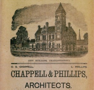 City Hall depicted in an advertisement for architects Phillips and Chappell