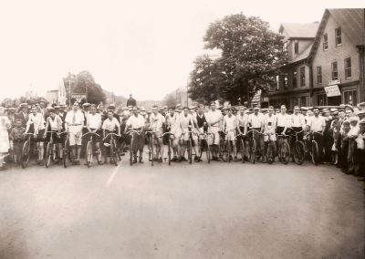 Bicycle Race Great George Street c. 1920 <br> Courtesy of the City of Charlottetown